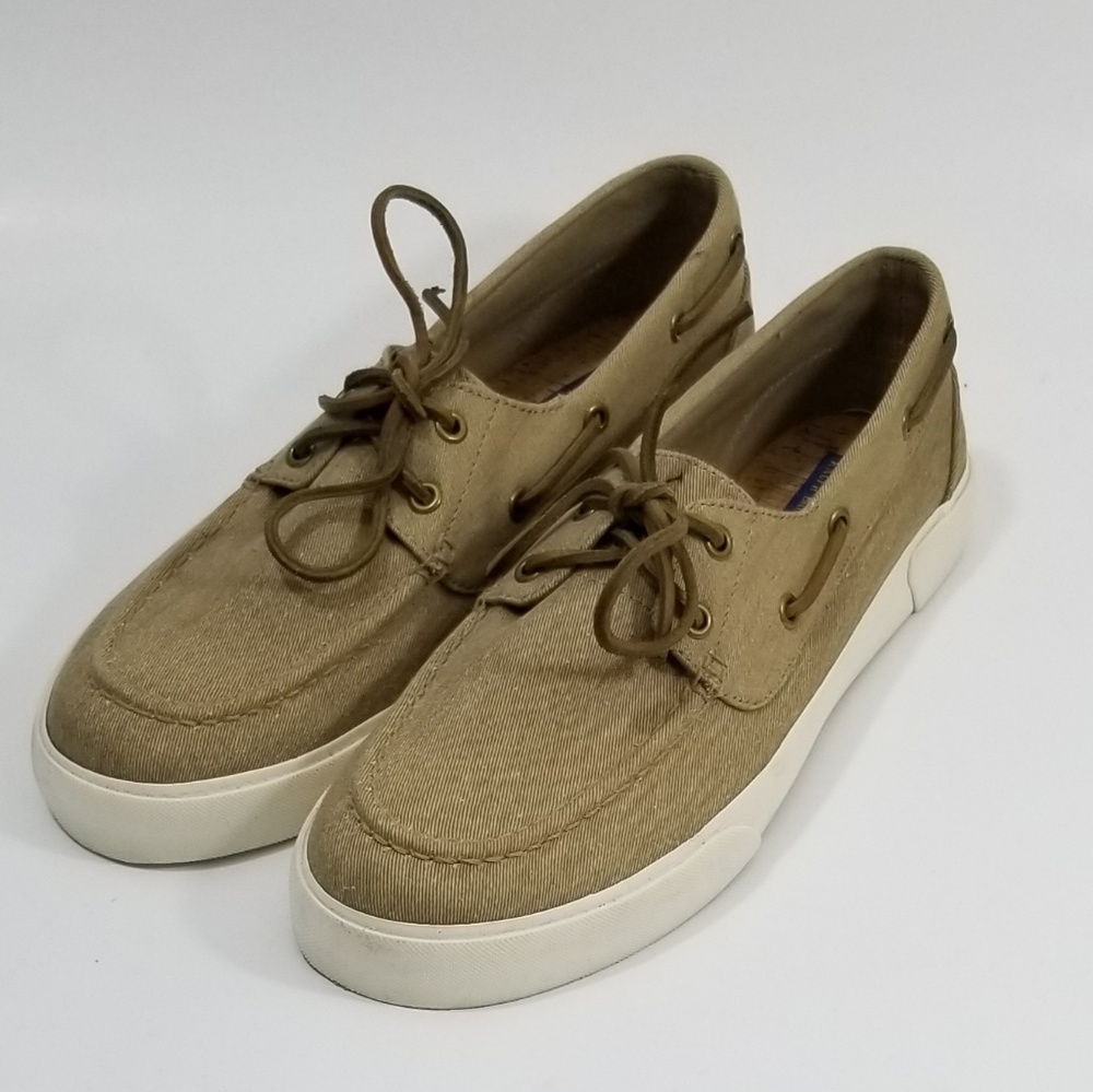POLO RALPH LAUREN LACE UP CANVAS SHOES MEN SZ 9.5